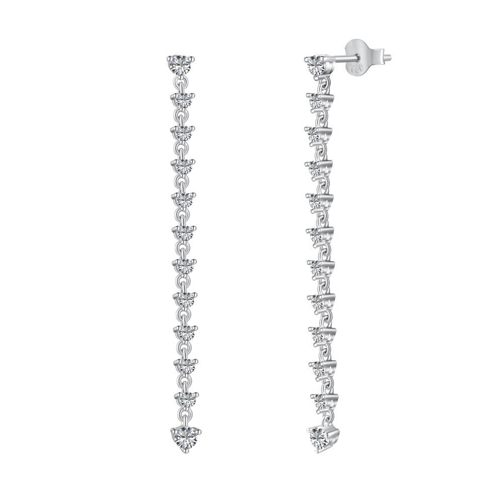 Cascade diamond drip earrings